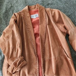 Vintage Long Leather Coat, M